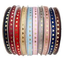 1cm 5 Yardas Cinta de satén con diseño de corazón para manualidades DIY, lazos, envoltura de regalos del Día de San Valentín, decoraciones de fiestas, bodas y Navidad - Multicolor - Ver 12