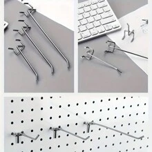20/30pcs Nail Board Hook Nail Board Accessory, 4 Inches, Nail Board Organizer Kit, Used For Garage Organization, Tool Storage - Bạc - Xem 3