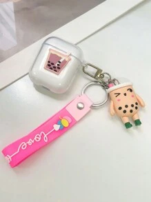 Vỏ bảo vệ tai nghe bằng silicon hình trà sữa hoạt hình vui nhộn của Apple tương thích với Airpods tương thích với Airpods1/2 AirPods Pro - Nhiều màu - Xem 3