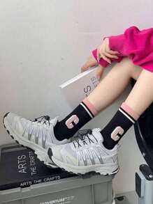 20 pares/10 pares/1 par Calcetines de equipo de bloque de color gruesos y absorbentes para niñas preadolescentes/adolescentes, calcetines cálidos, calcetines de equipo para todas las estaciones, primavera/verano, otoño/invierno, calcetines deportivos, regalos para niñas, regalos para niños, regalos para mamá, regalos para papá, ropa de invierno para niñas, ropa de invierno para niños, regalos festivos, estilo aleatorio