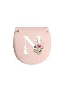 1pc Pink Sewing Tool Box With Pink Floral White Letters A-Z, Perfect Gift For Beginners Sewing: 1 Portable Mini Sewing Set - Foldable, Diy Sewing Supplies And Accessories, Suitable For Travelers And Emergency Clothing Fixators, Mini Needle Box Portable Small Needle Bag Sewing Tool Combination Set Hotel Supplies