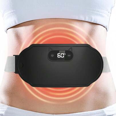 Almohadilla térmica inalámbrica para el período, almohadilla térmica eléctrica para alivio del dolor con 6 niveles de calor y modos de masaje, portátil