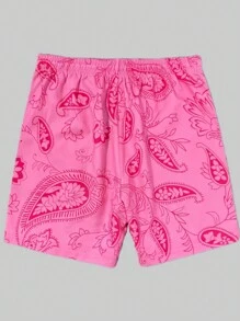 Pantalones cortos con cordón en la cintura con estampado hawaiano y de calavera para hombres, ideales para la playa, la piscina y las vacaciones