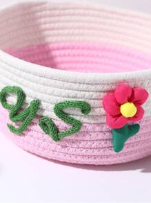 Cestino personalizzato fatto a mano su misura con nome tessuto, cestino fai-da-te per cosmetici o giocattoli, regalo per bebè o San Valentino, adatto per soggiorno, camera da letto, comodino, scrivania, accessori per lettini, essenziali per la borsa dell'ospedale, cestino grigio di piccole dimensioni, per la casa, il bagno e la cucina