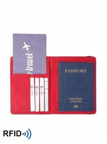 BATSIOE RFID-reisportemonnee Paspoorthouder, eenvoudige en slanke multifunctionele paspoortportemonnee Kaarthouder Documentenorganizer Reisbenodigdheden School Terug naar school Schoolbenodigdheden Vakantie Vakantiebenodigdheden Vakantieaccessoires Paspoorthoes