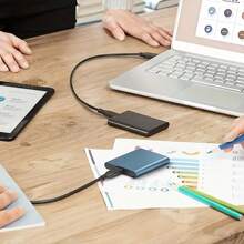 Portable 2TB External Hard Drive HDD USB 3.1 For PC, High Speed SSD Mobile SSDS - 黑色 - 查看 8