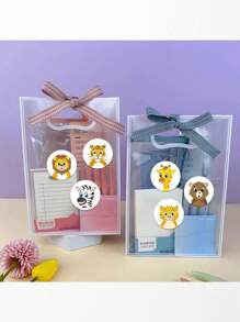 500pcs/Roll Cartoon Animal Self-Adhesive Stickers, 1inch Round Animal Icon Stickers For Back To School, Teacher Rewards, Phone Case, Cup, Scrapbooks DIY Decoration, PVC Decal Stickers - Multicolor - View 4