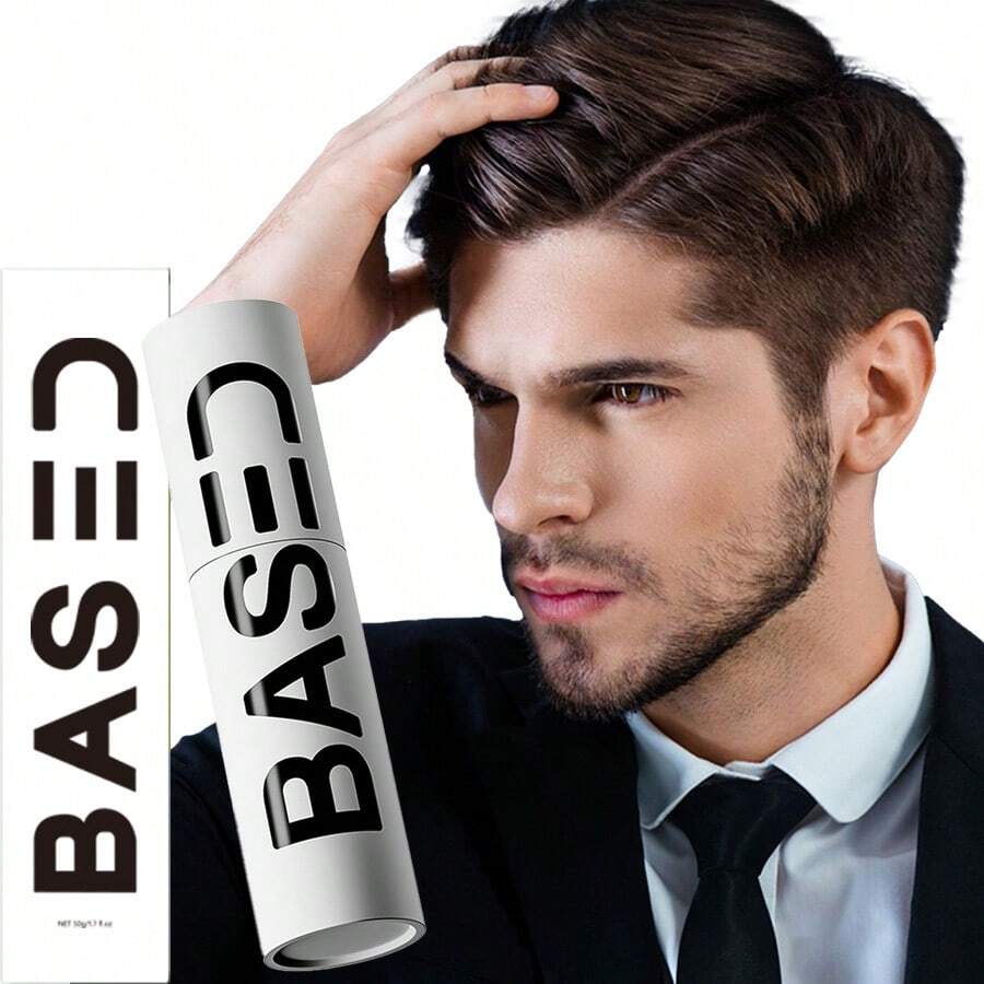 BASED Men's Hair Texturizing Powder - Lightweight, Matte Finish Styling Powder, Ideal For All Hair Types Under 6 Inches - 50g - View 1