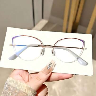 Óculos de leitura com formato de olho de gato para mulheres, óculos leves para presbiopia, dobradiças de metal, aparência elegante