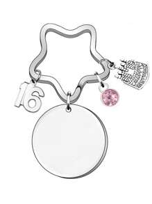 1 件定制生日钥匙扣、感恩节成人礼物、背包装饰吊坠