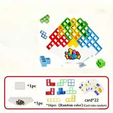 Stapelleksak för stresslindring i slumpmässig färg, Fidgetleksak för kontorsbord, Balanserande byggklossar, Roligt stapelspel - Multifärgad - Visa 12