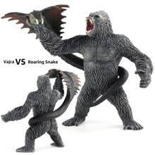 Realistic Animal Models Gorilla, Cobra, Python, Bigfoot Figures, Solid For Collection, Decor & Toys - Multicolor - View 12