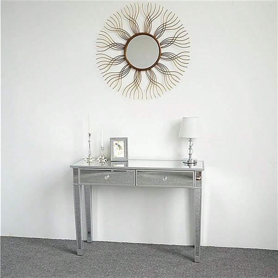 Mirror Dressing Table - Five Draw Or Two Draw - White - View 1