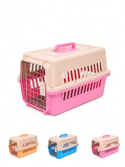 Jaula Transportadora Perro Portatil Gato Mascota 56x35x34cm