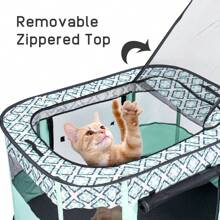 Foldable Pet Playpen Portable Dog Cat Playpen Soft Portable Dog Crate Outdoor/Indoor Exercise Kennel Dog Cage For Pets