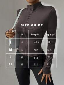 FWH Completo da allenamento slim-fit e traspirante per uso all'aperto, con protezione solare, cerniera, elasticizzato, semplice e snellente, di alta qualità, moda streetwear di base, elastico e casual, colore unico, valorizzante, elegante, aderente, con fodera termica, giacca da yoga a maniche lunghe