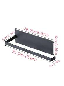 1 pieza Estantería de almacenamiento para baño, estantería de hierro montada en la pared, organizador de baño, apto para papel higiénico, tela, película de envoltura, tazas, cepillos, herramientas pequeñas, baño, refrigerador, puerta del gabinete, puerta del gabinete del baño, gabinete de vino