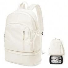 运动背包，简约学生背包，时尚背包，防水轻便大容量旅行背包，带鞋仓和防水口袋，便携式电脑背包，带笔记本电脑隔层，适合户外徒步、旅行、露营、运动、游泳，可折叠男士功能包，游泳包，送给朋友、爸爸、男朋友的礼物，男士夏季春假礼物，沙滩包，旅行包，书包，大学包，大容量包，旅行包，防水背包，沙滩周末包 - 彩色 - 查看 14