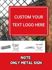 1Pc Custom Metal Sign With Personalized Text & Logo – Premium Weatherproof Aluminum, Multiple Color Options, Horizontal/Vertical Orientation, Unique Holiday Gift Idea For Christmas, New Year, Thanksgiving, Father's Day, Mother's Day – Perfect For Home, Office, Business, Or Outdoor Decor, Customizable For Any Occasion