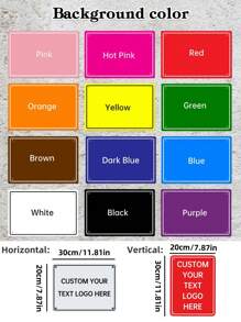 1Pc Custom Metal Sign With Personalized Text & Logo – Premium Weatherproof Aluminum, Multiple Color Options, Horizontal/Vertical Orientation, Unique Holiday Gift Idea For Christmas, New Year, Thanksgiving, Father's Day, Mother's Day – Perfect For Home, Office, Business, Or Outdoor Decor, Customizable For Any Occasion