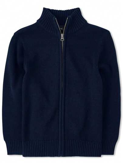 The Children's PLACE Boys Mock Neck Full Zip Up Sweater