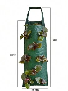 Bolsa de plantación vertical para fresas, bolsa colgante vertical tridimensional de PE para plantas, bolsa de plántulas con múltiples bocas para fresas