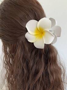2 pièces Pinces à cheveux en acrylique style fleur pour femmes, pinces minimalistes et mode pour chignon, élégantes et délicates, conviennent pour la plage, les tenues de vacances, l'utilisation quotidienne