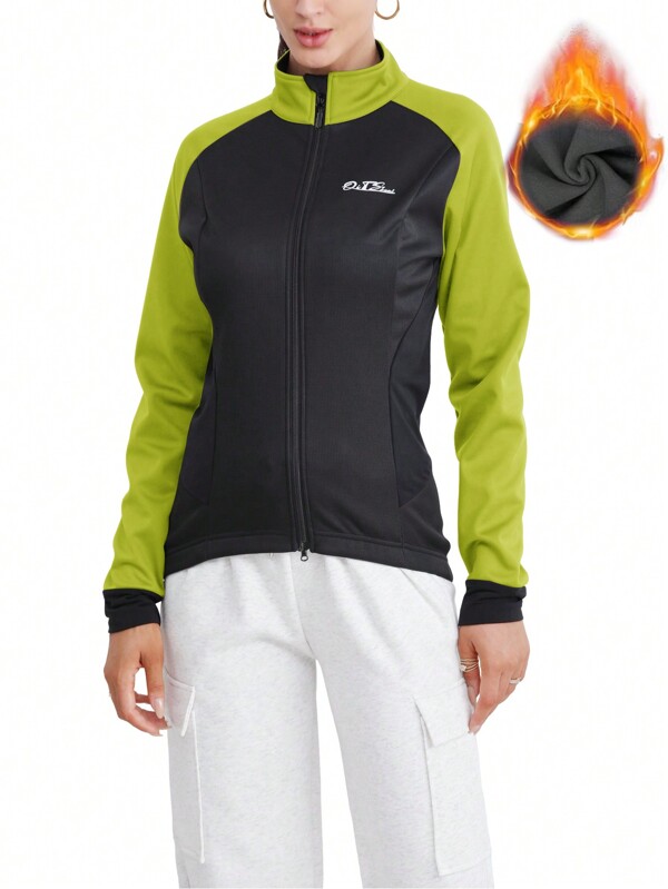 Cycling Bike Jackets For Women Winter Thermal Running Jacket Windproof Breathable Reflective Softshell Windbreaker