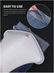 熨烫卷边胶带，强力粘合剂，可清洗，热熔胶带，双面粘合衬 DIY 服装熨烫双面粘合衬 热熔胶网膜轻质粘合衬 - 白色 - 查看 3