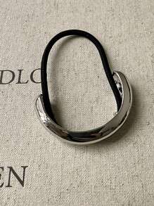 1 件装 U 型金色银色发绳长发夹复古圆头绳简约大发夹女士几何马尾头饰，金色头饰 - 彩色 - 查看 12