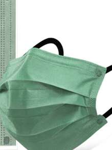 10pcs Morandi Color Disposable Face Masks, Dust-Proof Masks In Individual Packaging