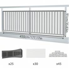 Froadp Stair Protection Net, Safety Net, Stair Protection Net, Balcony Net With Cable Ties, Nylon Ropes And Floor Stickers, Safety Net For Stairs, Balcony Railing.
