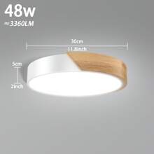Froadp LED-plafondlamp Houten plafondlamp Plafondverlichting LED-lampen voor woonkamer slaapkamer badkamer balkon
