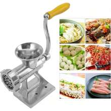 Small Heavy Duty Meat Grinder Mincer Stuffer Manual Sausage Filler Sauce Maker Machine - 銀色 - 查看 9