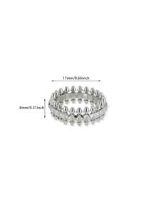 1 Stück Vintage Edelstahl-Kugel-Ring für Frauen, goldfarbener geometrischer Ring, Boho-Schmuck, Hip-Hop-Party-Schmuck, Geschenke