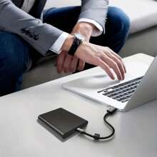 Portable 2TB External Hard Drive HDD USB 3.1 For PC, High Speed SSD Mobile SSDS - 黑色 - 查看 3