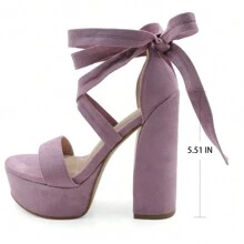 2025 Spring New Cross Straps Super High With Fashion Sandals Female Thick Heel Open Toe Runway Waterproof Platform Hundred With Sexy Women's Shoes - LILAC - 查看 6