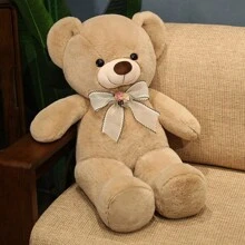 可爱泰迪熊毛绒娃娃，适合女孩，情人节礼物，大号长抱枕，可夹腿，睡眠枕，趣味家居沙发腰部装饰，儿童新年惊喜礼物（由于面料为批量生产，可能存在轻微色差，但实物与宣传图片接近） - 彩色 - 查看 9
