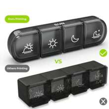 One-Piece 7-Day Daily Medicine Box, Weekly Medicine Organizer, Waterproof, With Secret Compartment For Medicine Storage.