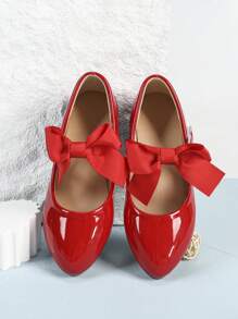 1 Paar flache spitze Prinzessinen-Schuhe für kleine Mädchen, geeignet für den täglichen Gebrauch, Hochzeiten, Partys, Aufführungen, Lässig bekleidung, Mary Jane Stil