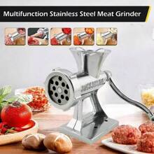 Small Heavy Duty Meat Grinder Mincer Stuffer Manual Sausage Filler Sauce Maker Machine - 銀色 - 查看 5