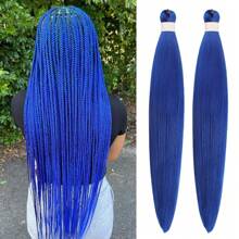 Regenbogen-Flechthaare, vorgedehnt, synthetisch, EZ-Flechthaare für knotenlose Zöpfe, Bohemien-Zöpfe, Mode-Festival, Rave-Party-Zöpfe