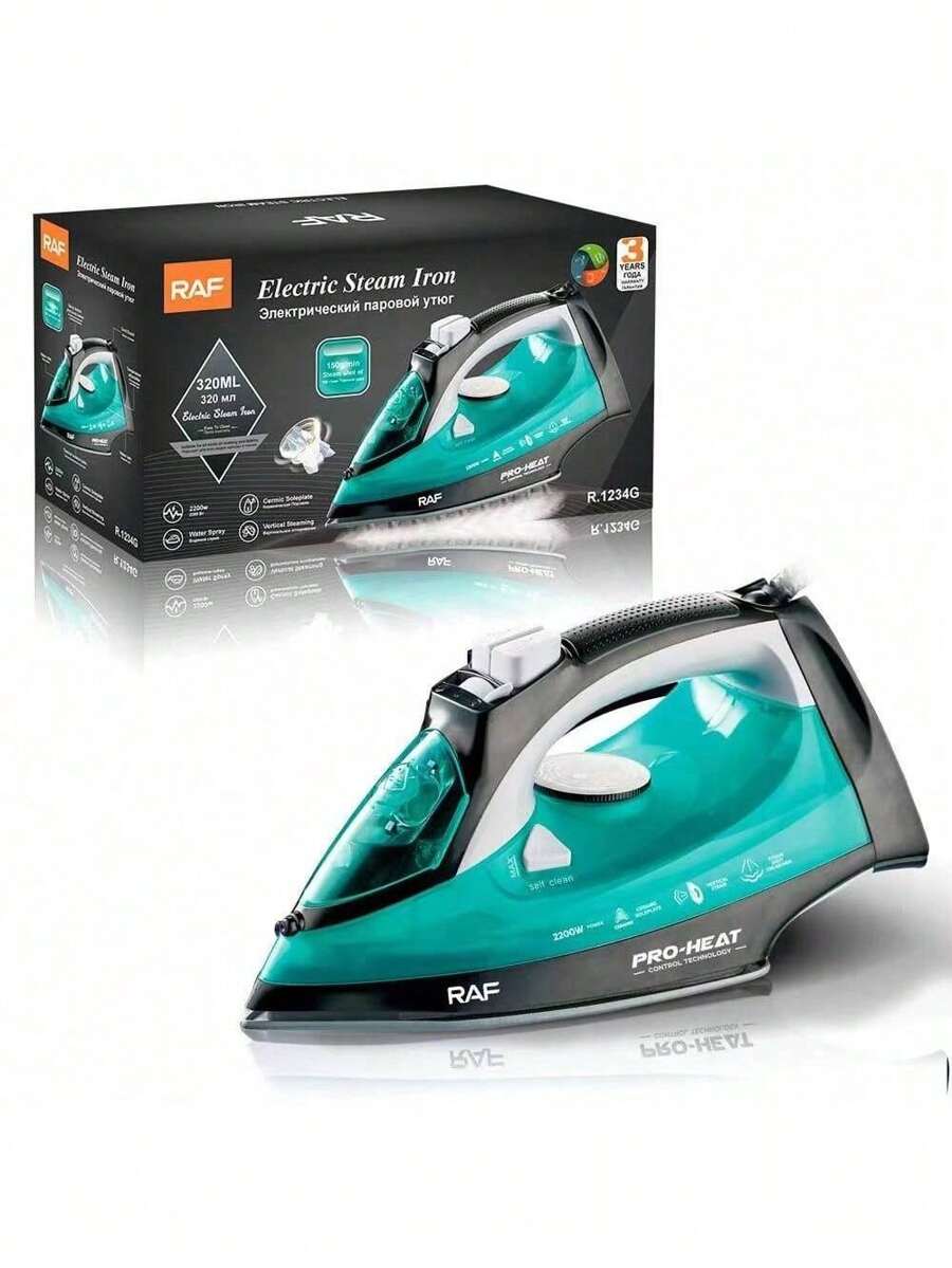 "Ultimate Steam Iron: Non-Stick Stainless Steel Base, 210g Powerful Vertical Steam, 45g Continuous Steam, Features Self-Cleaning & Auto Shut-Off For Use!" - UK Plug(220-240V) - View 1