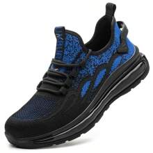 Mens Safety Shoes Work Absorbing Trainers Steel Toe Cap Lightweight Hiking Boots - Blue - View 4