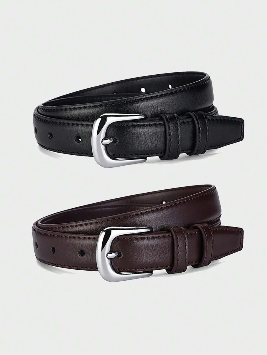 1pc Men's Waist Belt Simple And High-End Single Needle Buckle Belt, Student Youth Leisure Versatile Decorative Pants Belt Summer, Schoolcasual, Business, Boyfriend Husband Father Dad Men Gift, Daily Wear, Fashion, Teen, Outdoor, Vacation, Athletic, Travel, Street, Boho, Vintage Autumn-Winter Accessories,Suitable For Teens, Youth,Men,Casual, Outdoor, Athletic, Vacation, Graduation Gifts, Birthday, Daily Wear - Pin Buckle - View 1