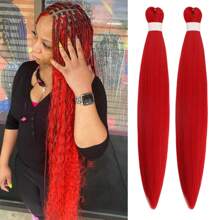 Regenbogen-Flechthaare, vorgedehnt, synthetisch, EZ-Flechthaare für knotenlose Zöpfe, Bohemien-Zöpfe, Mode-Festival, Rave-Party-Zöpfe