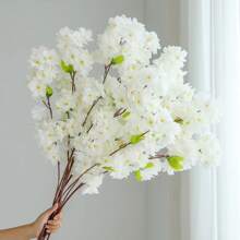 1 árbol de cerezo artificial, árbol de cerezo blanco artificial, árboles artificiales hechos a mano para decoración del hogar, interior, exterior, fiesta, oficina, boda, Navidad - Blanco - Ver 3