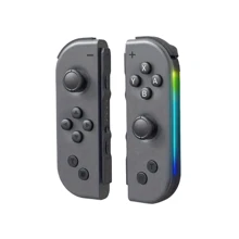 带 8 色 RGB 灯的轻型无线游戏手柄，左右键兼容 Switch/Lite/Switch OLED，带 6 轴陀螺仪、涡轮增压和振动 - 彩色 - 查看 13