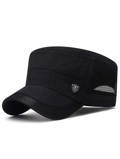 Cappellino con visiera piatta ad asciugatura rapida in rete per uomo, leggero e traspirante, protezione solare, berretto da baseball unisex per primavera ed estate