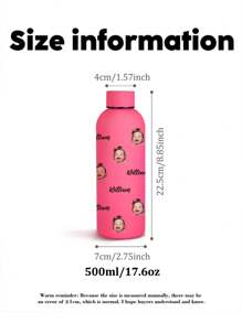 1pc 500ml Customizable Photo Thermo Mug, Personalized Photo & Name, Straight Cylindrical Coffee Mug, Car Travel Cup, Customized Insulated Tumbler, Customized Birthday Gift, Bridesmaid Gift, Mother's Day Gift, Stainless Steel Customized Cup, Insulated Customized Straight Cylinder, Weekend Gift For Him/Her, Gift For Couple, Friend, Classmate, Wife, Husband,Camping & Hiking Gear,Brunch-Ready